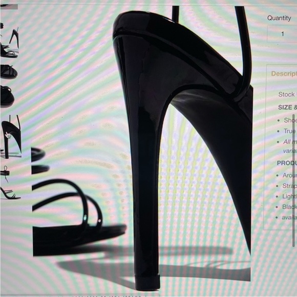 New Birthday Brunch Lace Up Black Heels - Picture 13 of 14